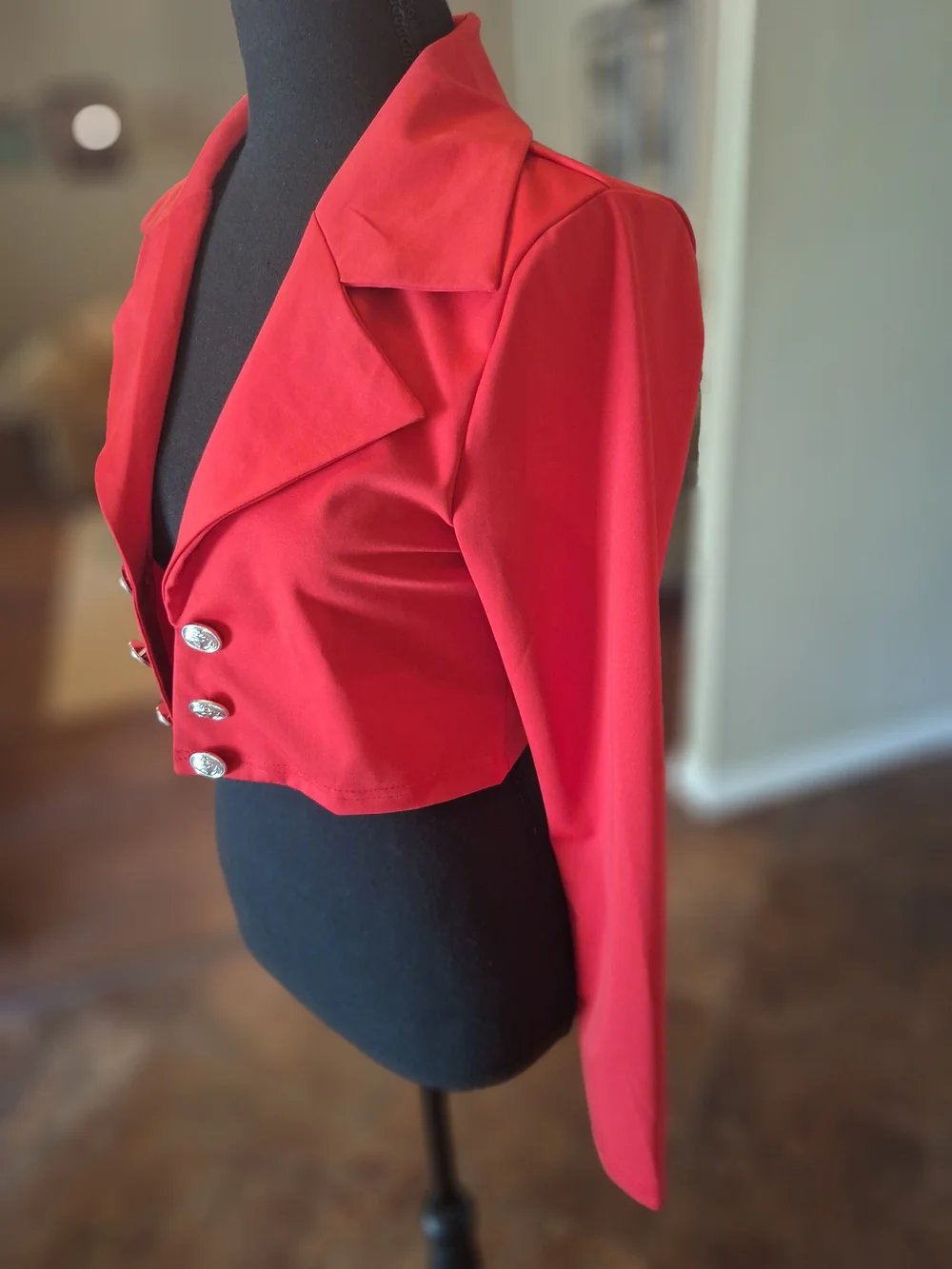 NWT Dolls Kill Red Cropped Double-Button Blazer S